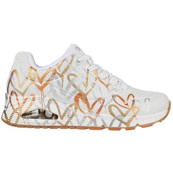 Lågskor Skechers Uno Metalic Love Vit 38.5