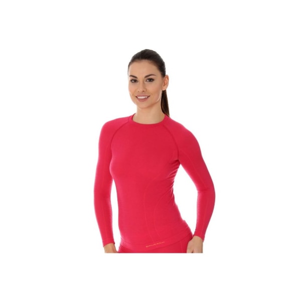 T-paidat Brubeck Active Wool Womens LS Top Punainen 166 - 172 cm/L
