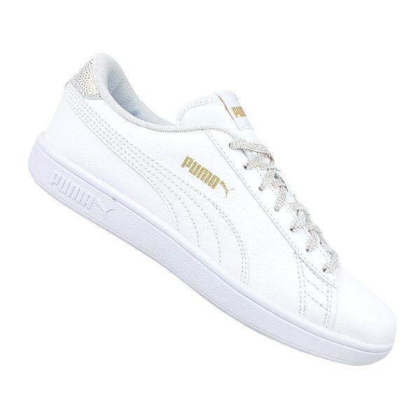 Lågskor Puma Smash V2 Metallics JR Vit 37.5