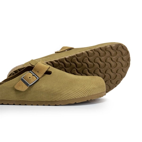 Rantakengät Birkenstock Boston Corduroy Cork Oliivinväriset 42