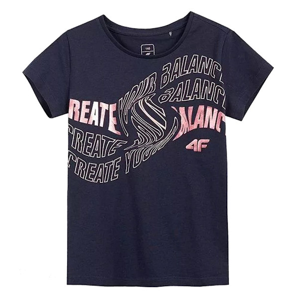 T-shirts 4F JTSD001B Flåde 122 - 127 cm