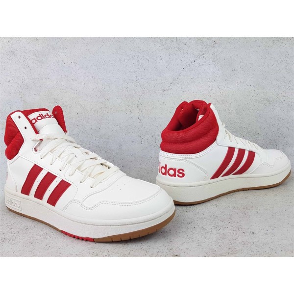 Kengät Adidas Hoops 3.0 Mid Valkoiset 40