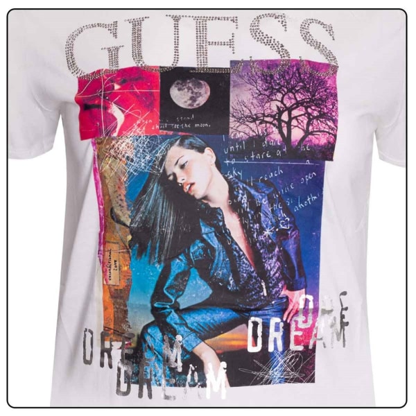 T-paidat Guess Collage Dream Valkoiset 163 - 167 cm/S