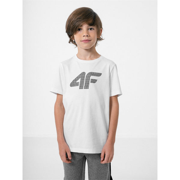 T-shirts 4F JTSM002 Hvid 122 - 127 cm