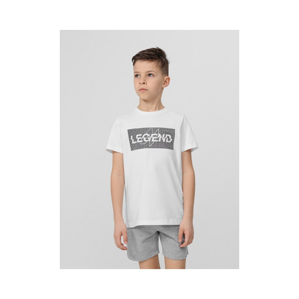 T-shirts 4F JTSM005 Hvid 122 - 127 cm
