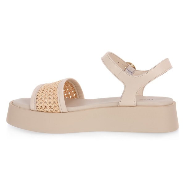 Sandaler Frau Rafia Macrame Ecru Krämiga 37