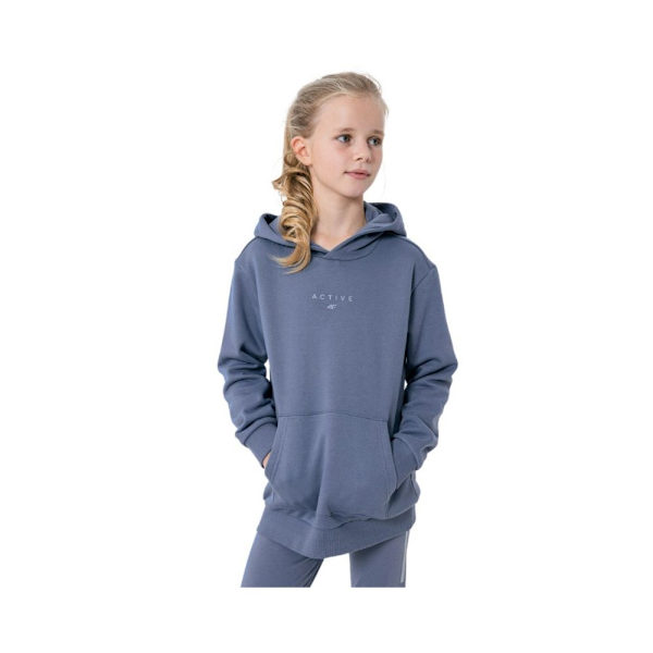 Sweatshirts 4F JBLD003 Blå 128 - 133 cm