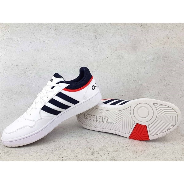 Sneakers low Adidas Hoops 30 Hvid,Flåde,Rød 43 1/3