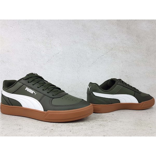 Lågskor Puma Caven Vit,Oliv 43