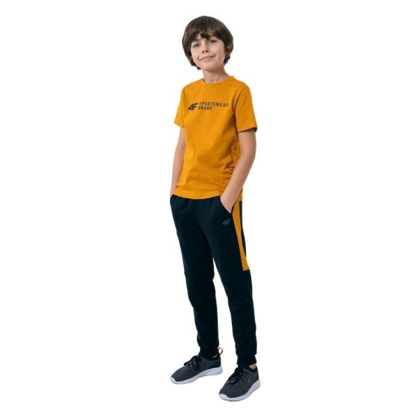 T-shirts 4F JTSM003 Gul 122 - 127 cm