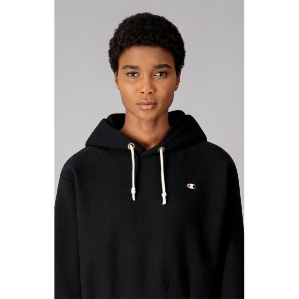 Sweatshirts Champion Wmns Reverse Weave Cropped Hoodie Sort 173 - 177 cm/L