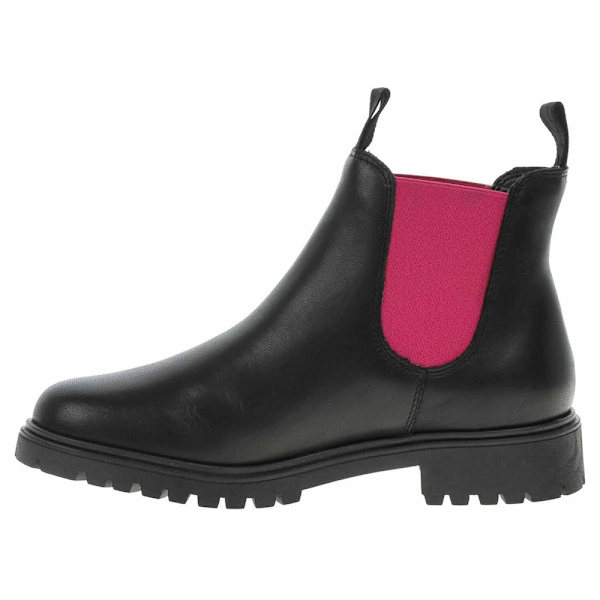 Chelsea støvler Tamaris Blk Lea.-fuxia Sort 37
