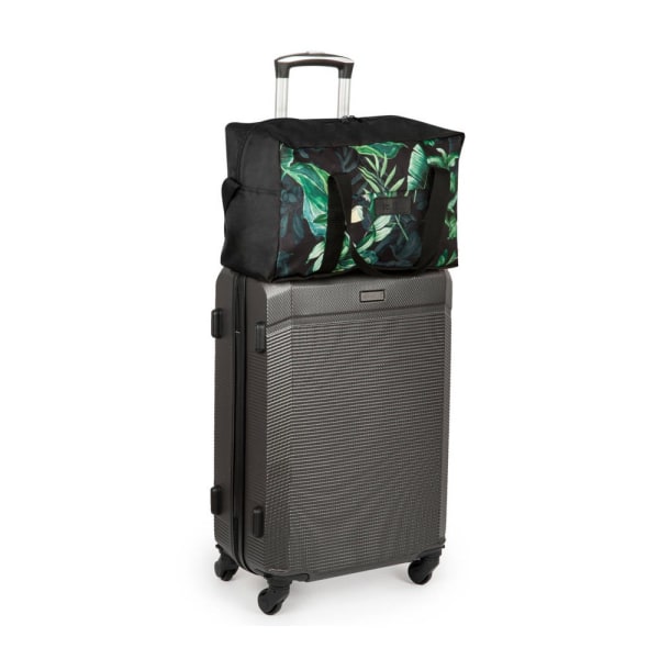 Tasker Solier Torba Podróżna Stb01 Czarna W Zielone Liście Sort