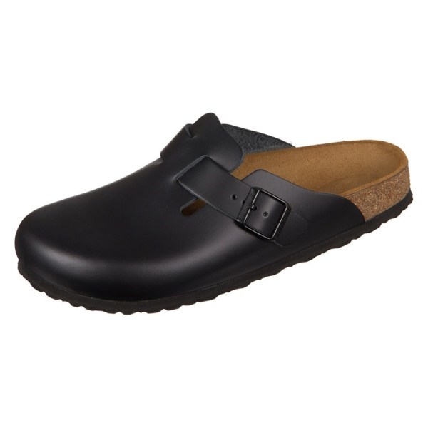 Træsko Birkenstock Boston Leder Sort 39