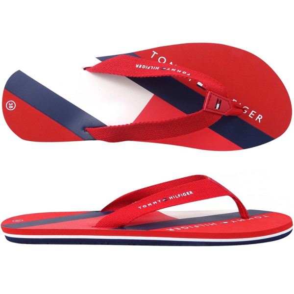 Varvassandaalit Tommy Hilfiger Flag Print Flip Flop Punainen 35