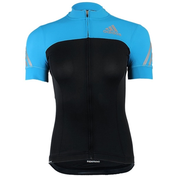Shirts Adidas Supernova Shortsleeve Cycling Jersey W Blå,Svarta 147 - 151 cm/XXS