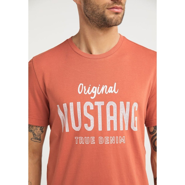 Shirts Mustang Alex C Print Orange 164 - 169 cm/S