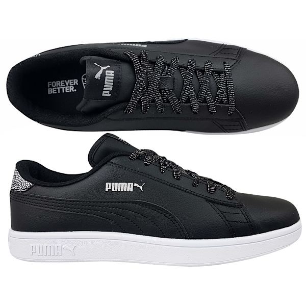 Lågskor Puma Smash V2 Metallics JR Svarta 38.5