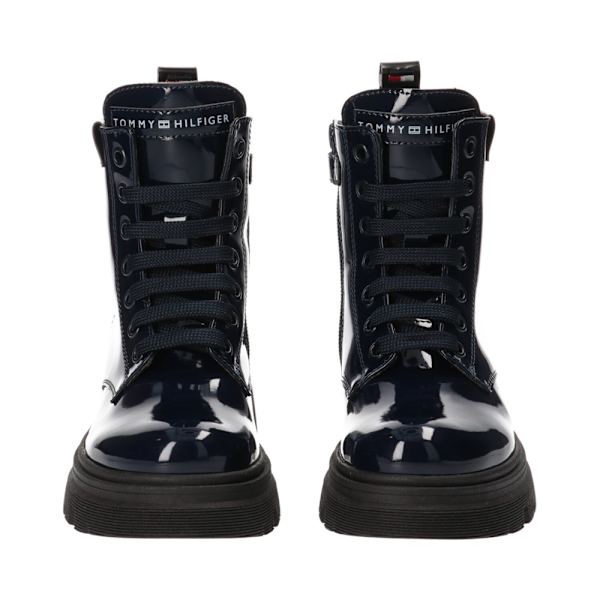 Glans Tommy Hilfiger Lace Up Bootie Blue Flåde 36