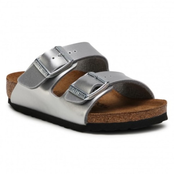 Rantakengät Birkenstock Arizona Kids BF Hopeanväriset 36