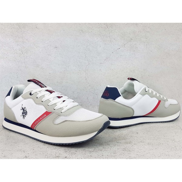 Sneakers low U.S. Polo Assn NOBIL009WHI Hvid,Grå 42