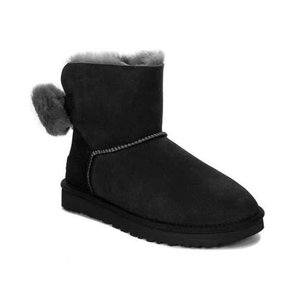 Snowboots UGG Min Bailey Fuzzy Bow Svarta 37