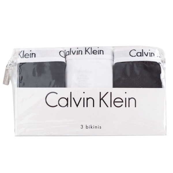 Majtki Calvin Klein Bikini 3P Vit,Svarta XS