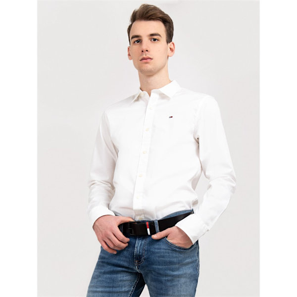 Skjorte Tommy Hilfiger DM0DM04405100 Hvid 184 - 188 cm/XL