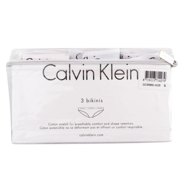 Majtki Calvin Klein Bikini 3P Svarta,Vit XS
