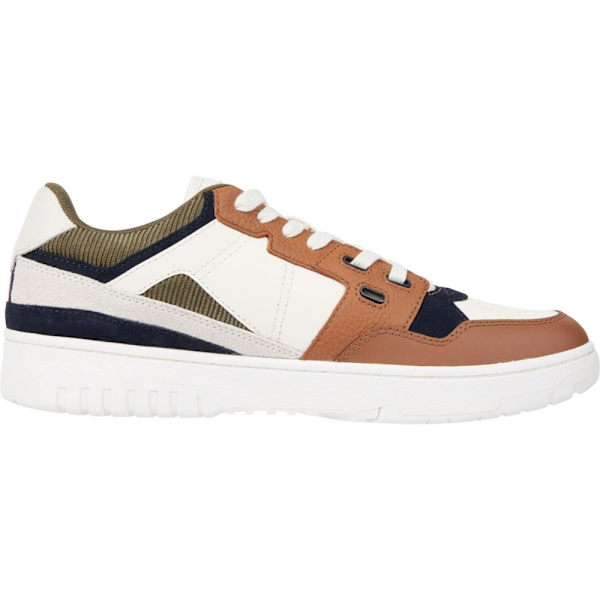 Puolikengät Tommy Hilfiger BASKET BETTER II LEATHER MIX Valkoiset 43