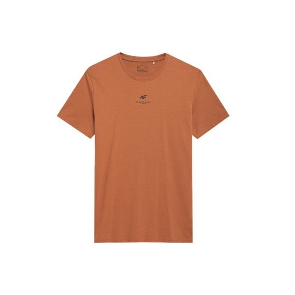 Shirts 4F SS23TTSHM363BRZ Orange 176 - 179 cm/M