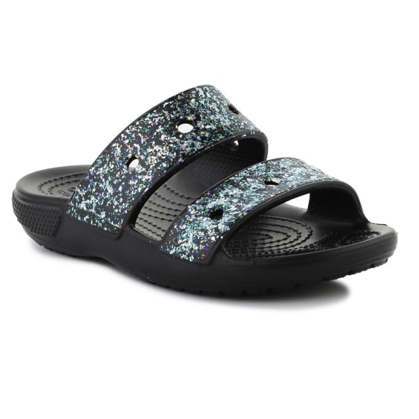 Rantakengät Crocs Classic Glitter Sandal Kids Mustat 36