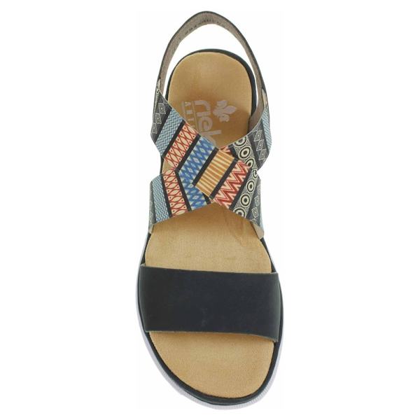 Sandaler Rieker V44G814 Grafit,Azurblå,Grå 37