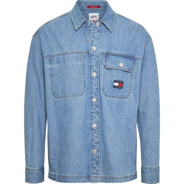 Skjorte Tommy Hilfiger TJM ESSENTIAL DENIM OVERSHIRT JEANS Blå 179 - 183 cm/L