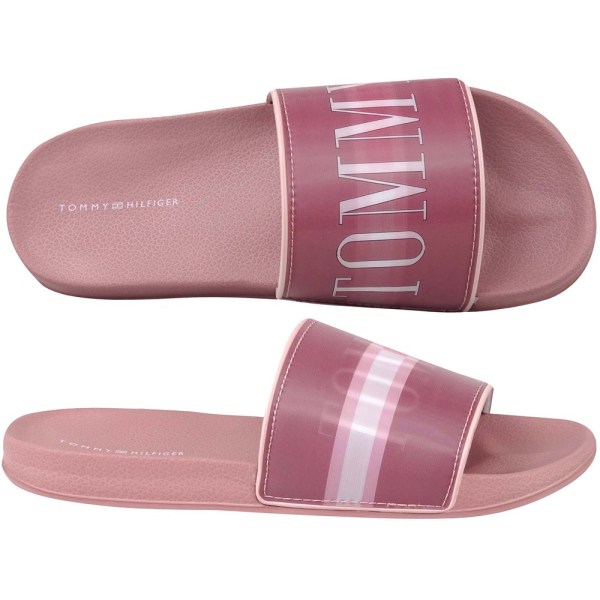 Rantakengät Tommy Hilfiger Holographic Pool Slide Vaaleanpunaiset 37
