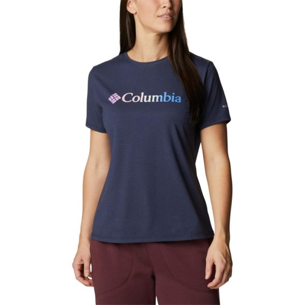 T-shirts Columbia Sun Trek SS Graphic Tee Flåde 164 - 164 cm/M