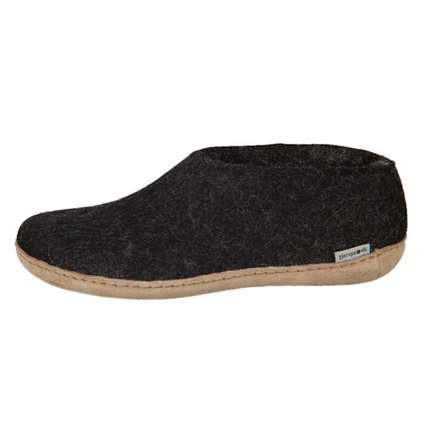 Sko Glerups DK Shoe Charcoal Lammwollfilz Sort 41