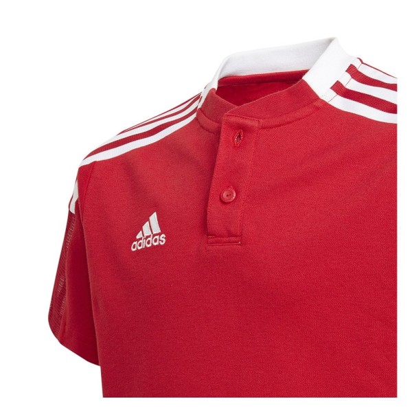 Shirts Adidas Tiro 21 Polo Röda 135 - 140 cm/S