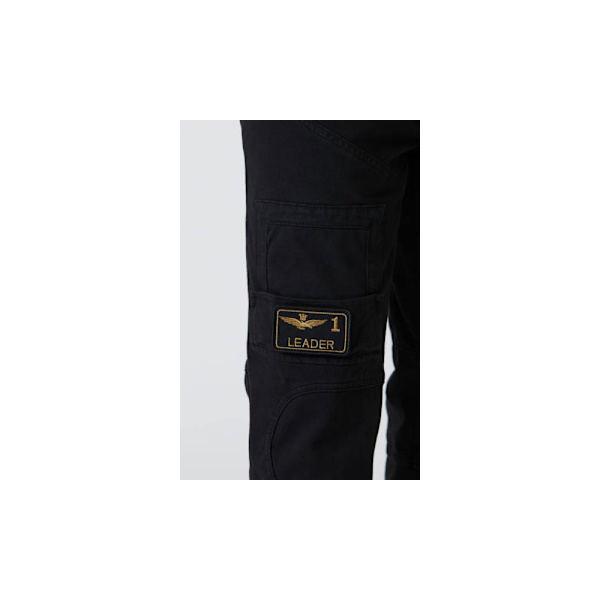Bukser Aeronautica Militare PF743J21734300 Sort 188 - 192 cm/XL