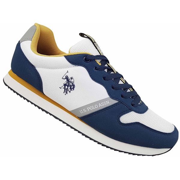 Sneakers low U.S. Polo Assn NOBIL009WHIBLU01 Hvid,Flåde 43