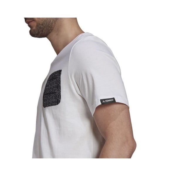 Shirts Adidas TX Pocket Tee M Vit 164 - 169 cm/S