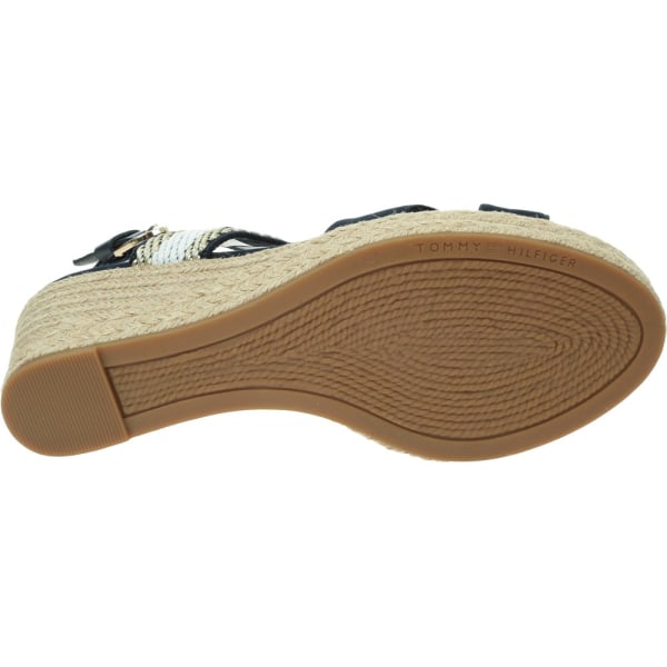 Sandaler Tommy Hilfiger Golden Webbing Mid Wedge Sort 40