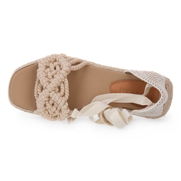 Sandaler Frau Fancy Macrame Natural Beige 36