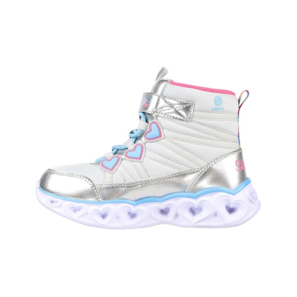 Skor Skechers Heart Lights Silver,Gråa 32