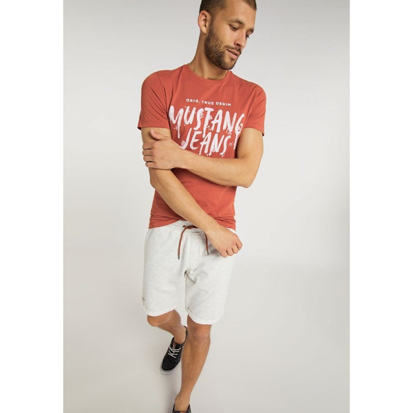 T-shirts Mustang Aaron C Print Orange 164 - 169 cm/S