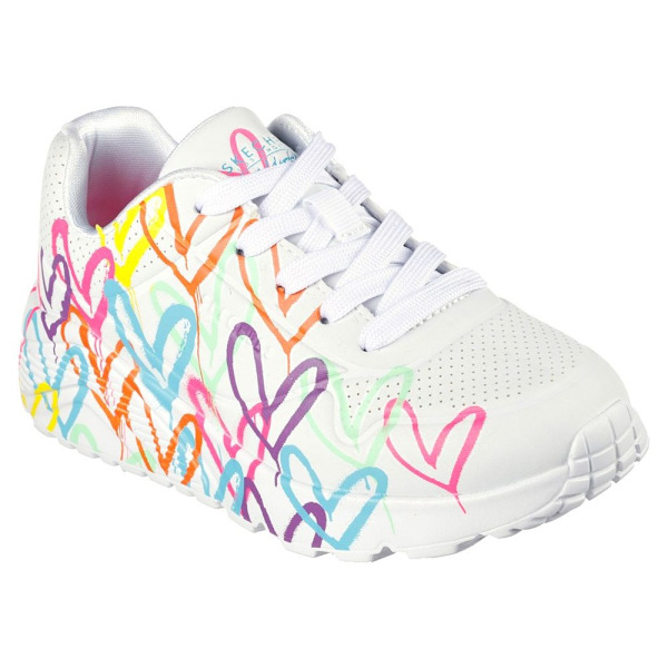 Puolikengät Skechers Uno Lite Spread The Love Valkoiset 38