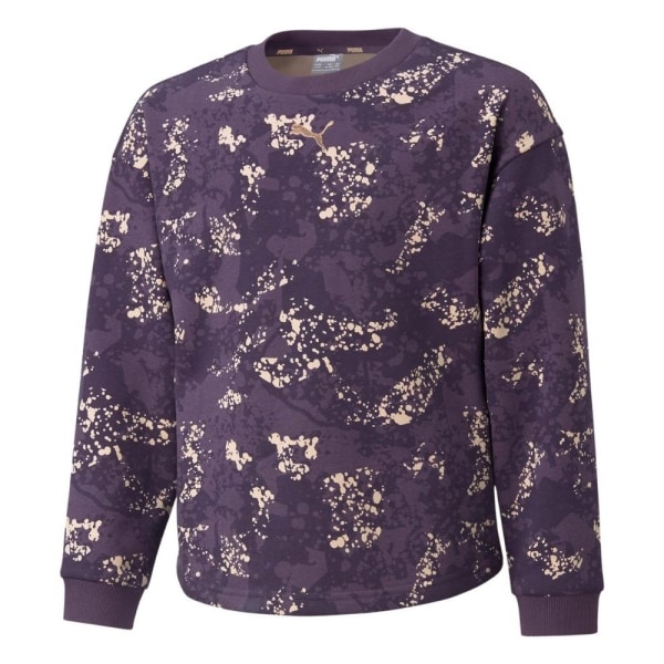 Puserot je Fleecet Puma Alpha Aop Crew FL Violetit 164 - 176 cm/XL