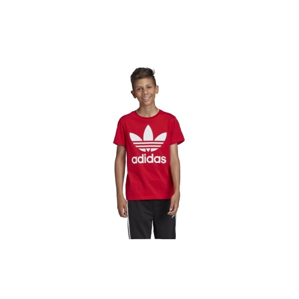 T-paidat Adidas Trefoil Tee Punainen,Valkoiset 147 - 152 cm/M