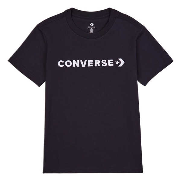 Shirts Converse Glossy Wordmark Svarta 173 - 177 cm/L