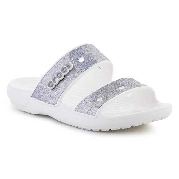 Tofflor Crocs Classic Vit,Silver 39